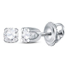 14K White Gold Modern Diamond Earrings Gift Edition - Splendid Jewellery