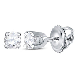 14K White Gold Modern Diamond Earrings Gift Edition - Splendid Jewellery