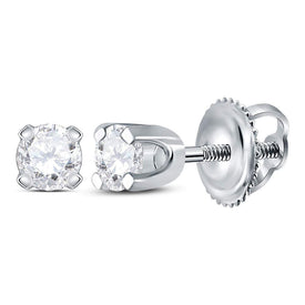 14K White Gold Modern Diamond Earrings Gift Edition - Splendid Jewellery