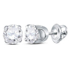 Diamond Stud Earrings in 14K White Gold with Elegant Styling - Splendid Jewellery