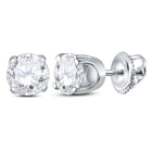 Diamond Stud Earrings in 14K White Gold with Elegant Styling - Splendid Jewellery