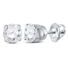 Diamond Stud Earrings in 14K White Gold with Elegant Styling - Splendid Jewellery