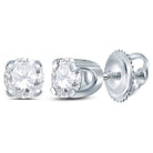 14K White Gold Gift - Ready Diamond Earrings with Fine Detail - Splendid Jewellery