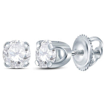 Load image into Gallery viewer, 14K White Gold Gift - Ready Diamond Earrings with Fine Detail - Splendid Jewellery