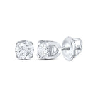 14K White Gold Gift - Ready Diamond Earrings with Fine Detail - Splendid Jewellery