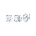 14K White Gold Gift - Ready Diamond Earrings with Fine Detail - Splendid Jewellery