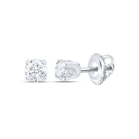 Diamond Stud Earrings in 14K White Gold for Everyday Wear - Splendid Jewellery