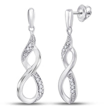 Load image into Gallery viewer, Sterling Silver Diamond Earrings 1/20 Cttw - Splendid Jewellery