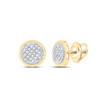 Load image into Gallery viewer, Sterling Silver Diamond Cluster Earrings 1/6 Cttw - Splendid Jewellery