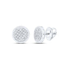 Diamond Cluster Earrings in Sterling Silver - Splendid Jewellery