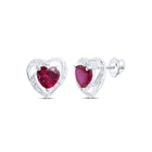 Sterling Silver Luxury Ruby Stud Earrings - Splendid Jewellery