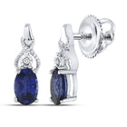Sterling Silver Luxury Blue Sapphire Stud Earrings - Splendid Jewellery