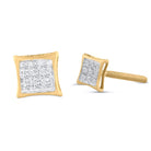 Round Diamond Earrings in Sterling Silver with Elegant Styling - Splendid Jewellery