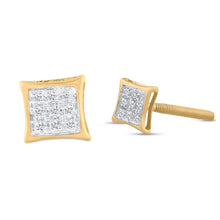 Load image into Gallery viewer, Round Diamond Earrings in Sterling Silver with Elegant Styling - Splendid Jewellery