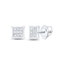 Load image into Gallery viewer, Sterling Silver Diamond Stud Earrings 1/20 Cttw - Splendid Jewellery