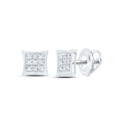 Sterling Silver Diamond Stud Earrings 1/20 Cttw - Splendid Jewellery