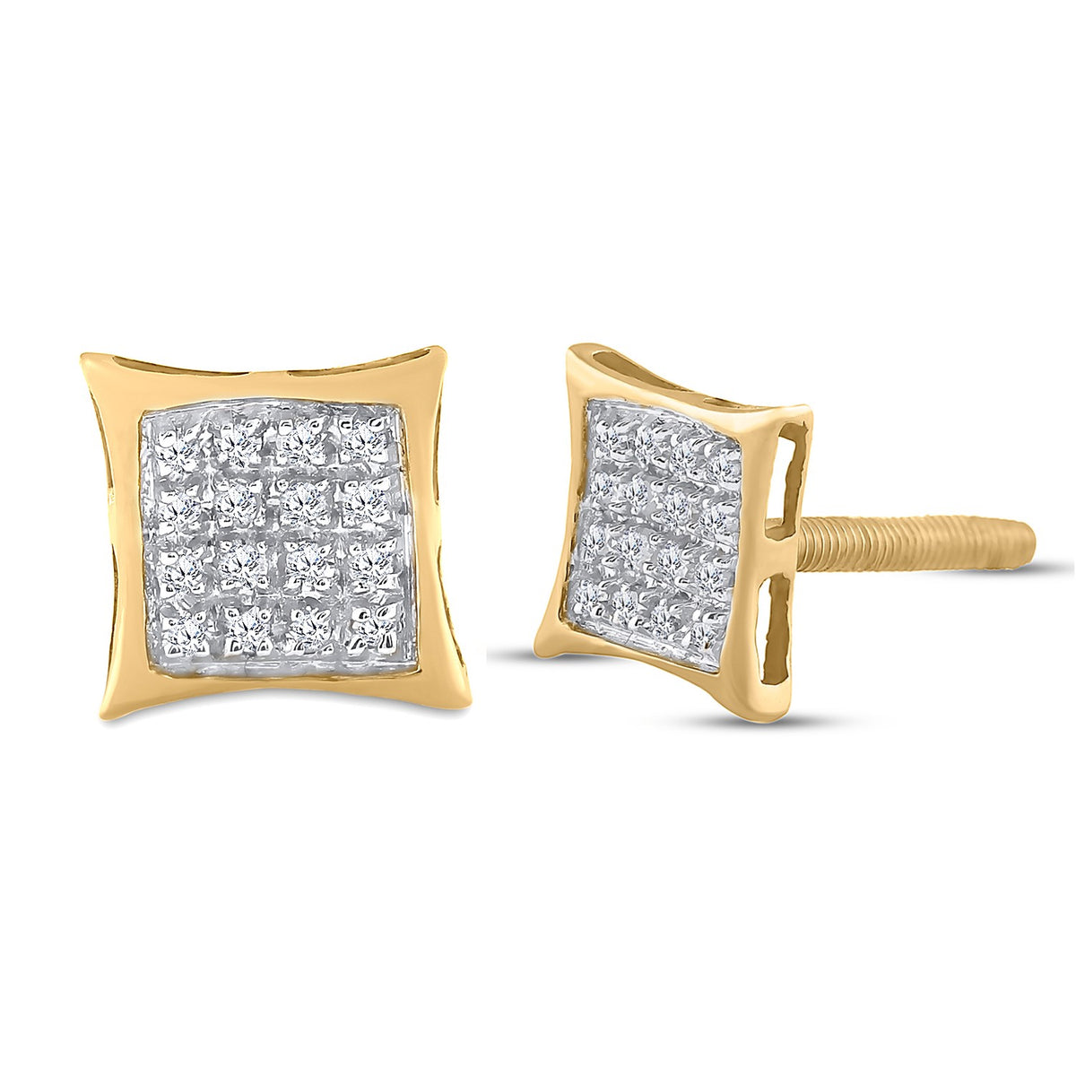Round Diamond Earrings in Sterling Silver with Fine Detail - Splendid Jewellery