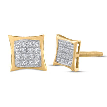Load image into Gallery viewer, Round Diamond Earrings in Sterling Silver with Fine Detail - Splendid Jewellery