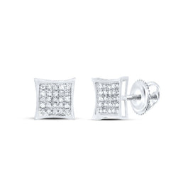 Sterling Silver Modern Diamond Earrings with Elegant Styling - Splendid Jewellery