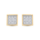 Diamond Cluster Earrings with Natural Sparkle with Natural Sparkle - Splendid Jewellery