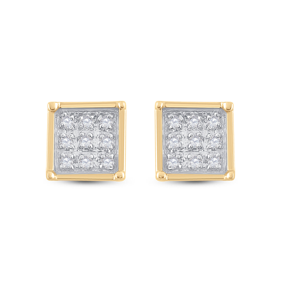 Diamond Cluster Earrings with Natural Sparkle with Natural Sparkle - Splendid Jewellery