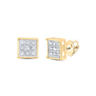 Diamond Cluster Earrings with Natural Sparkle with Natural Sparkle - Splendid Jewellery