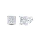 Sterling Silver Diamond Earrings for Everyday Wear with Elegant Styling - Splendid Jewellery