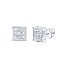 Load image into Gallery viewer, Sterling Silver Diamond Earrings for Everyday Wear with Elegant Styling - Splendid Jewellery