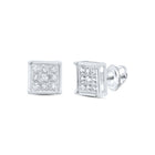 Sterling Silver Diamond Earrings for Everyday Wear with Elegant Styling - Splendid Jewellery