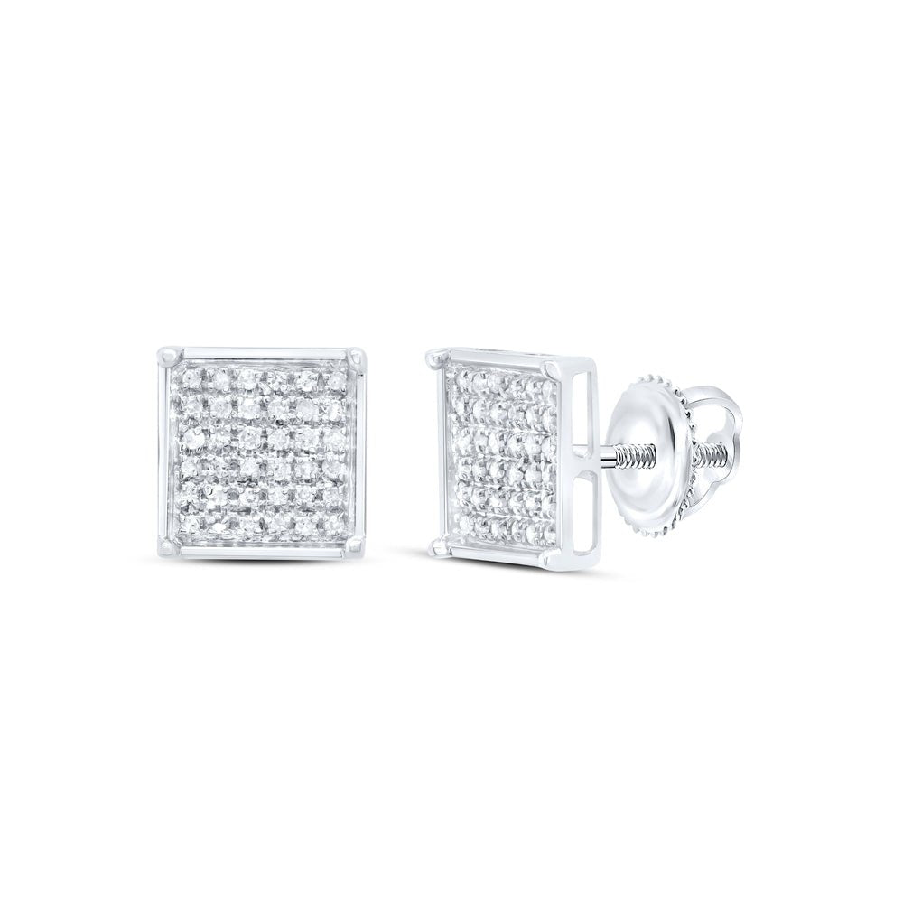 Round Diamond Earrings in Sterling Silver Gift Edition - Splendid Jewellery