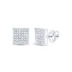 Round Diamond Earrings in Sterling Silver Gift Edition - Splendid Jewellery