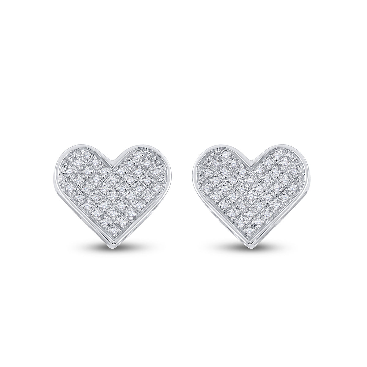 Round Diamond Earrings in Sterling Silver for Everyday Wear - Splendid Jewellery