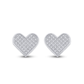 Round Diamond Earrings in Sterling Silver for Everyday Wear - Splendid Jewellery