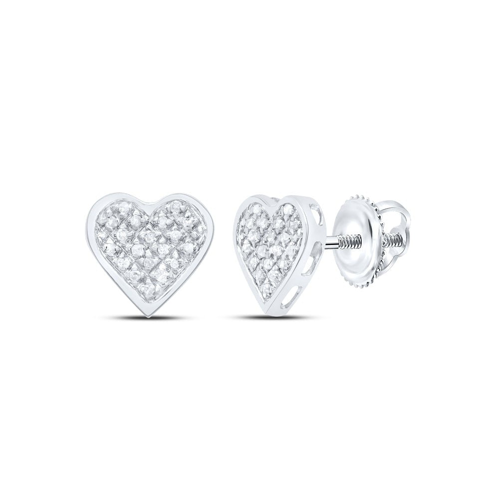 Round Diamond Earrings in Sterling Silver for Everyday Wear - Splendid Jewellery