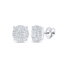 Sterling Silver Diamond Stud Earrings 1/4 Cttw with Elegant Styling - Splendid Jewellery