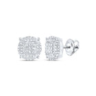Sterling Silver Diamond Stud Earrings 1/4 Cttw with Elegant Styling - Splendid Jewellery