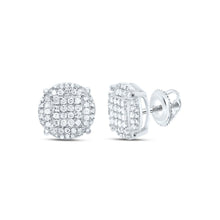Load image into Gallery viewer, Sterling Silver Round Diamond Fashion Earring 1/2 Cttw - Splendid Jewellery
