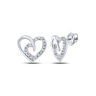 Sterling Silver Elegant Earrings with Diamond for Everyday Wear - Splendid Jewellery