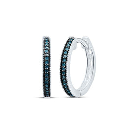 Round Diamond Hoop Earrings 1/10 Cttw - Splendid Jewellery