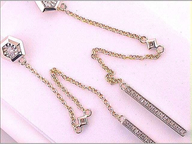 Round Diamond Drop Earrings 1/5 Cttw - Splendid Jewellery