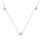 Rose - tone Sterling S Round Diamond Fashion Necklaces 1/5 Cttw - Splendid Jewellery