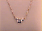 Rose - tone Sterling S Round Diamond Womens Necklace 1/8 Cttw - Splendid Jewellery