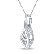 Load image into Gallery viewer, Sterling Silver Round Diamond Sterling Silver Womens Infinity Twinkle Moving Pendant . 0.03 Cttw - Splendid Jewellery