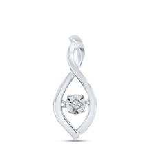 Load image into Gallery viewer, Sterling Silver Round Diamond Sterling Silver Womens Infinity Twinkle Moving Pendant . 0.03 Cttw - Splendid Jewellery