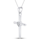 Sterling Silver Round Diamond Pendant 0.03 Cttw - Splendid Jewellery