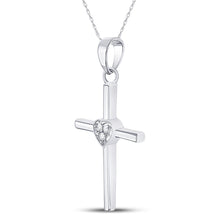 Load image into Gallery viewer, Sterling Silver Round Diamond Pendant 0.03 Cttw - Splendid Jewellery