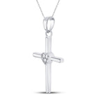 Sterling Silver Round Diamond Pendant 0.03 Cttw - Splendid Jewellery