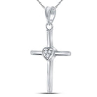Sterling Silver Round Diamond Pendant 0.03 Cttw - Splendid Jewellery