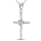 Sterling Silver Round Diamond Pendant 0.03 Cttw - Splendid Jewellery