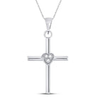 Sterling Silver Round Diamond Pendant 0.03 Cttw - Splendid Jewellery